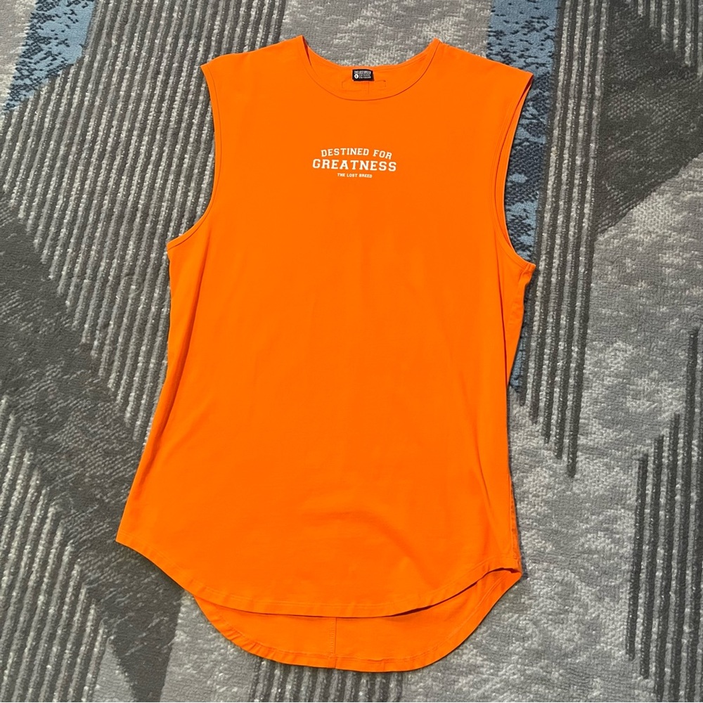 The Lost Breed orange tank top